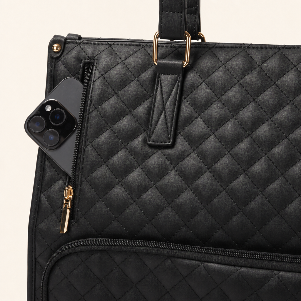 Detalle bolsillo lateral bolso termo Babarino